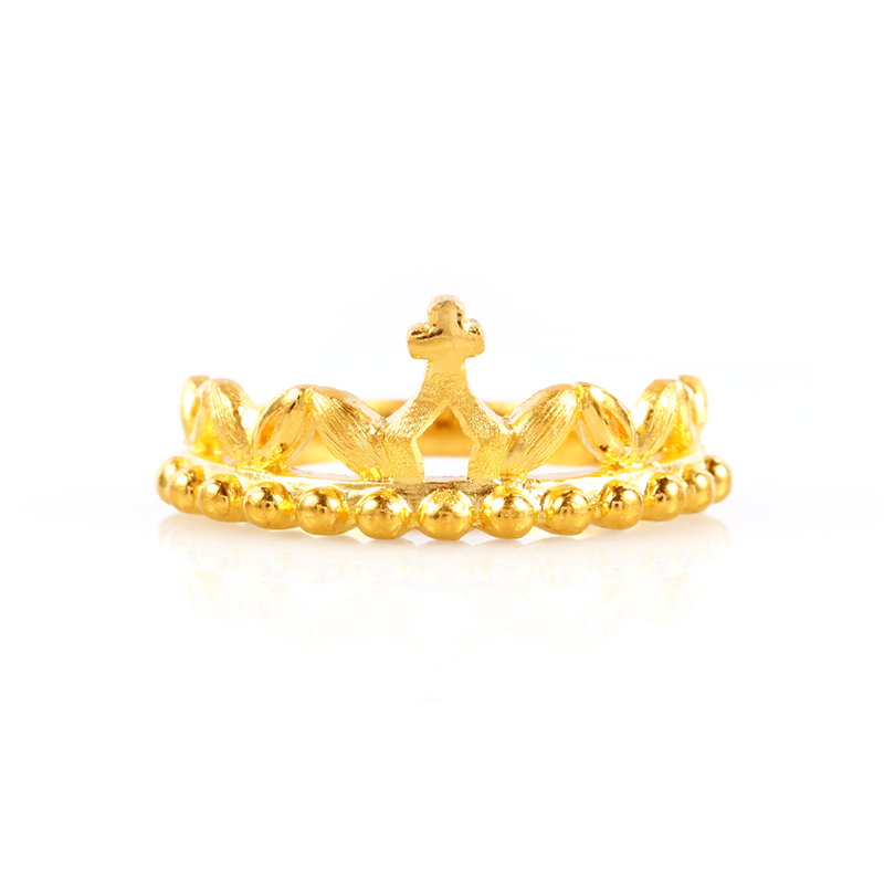 皇冠系列*3D硬金伊丽莎白皇冠戒指